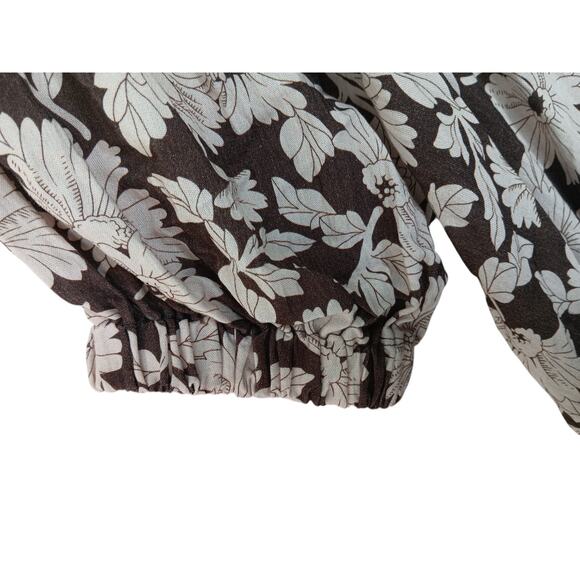 New with Tags Easel Brown Floral Dress V-Neck Small - Picture 7 of 13